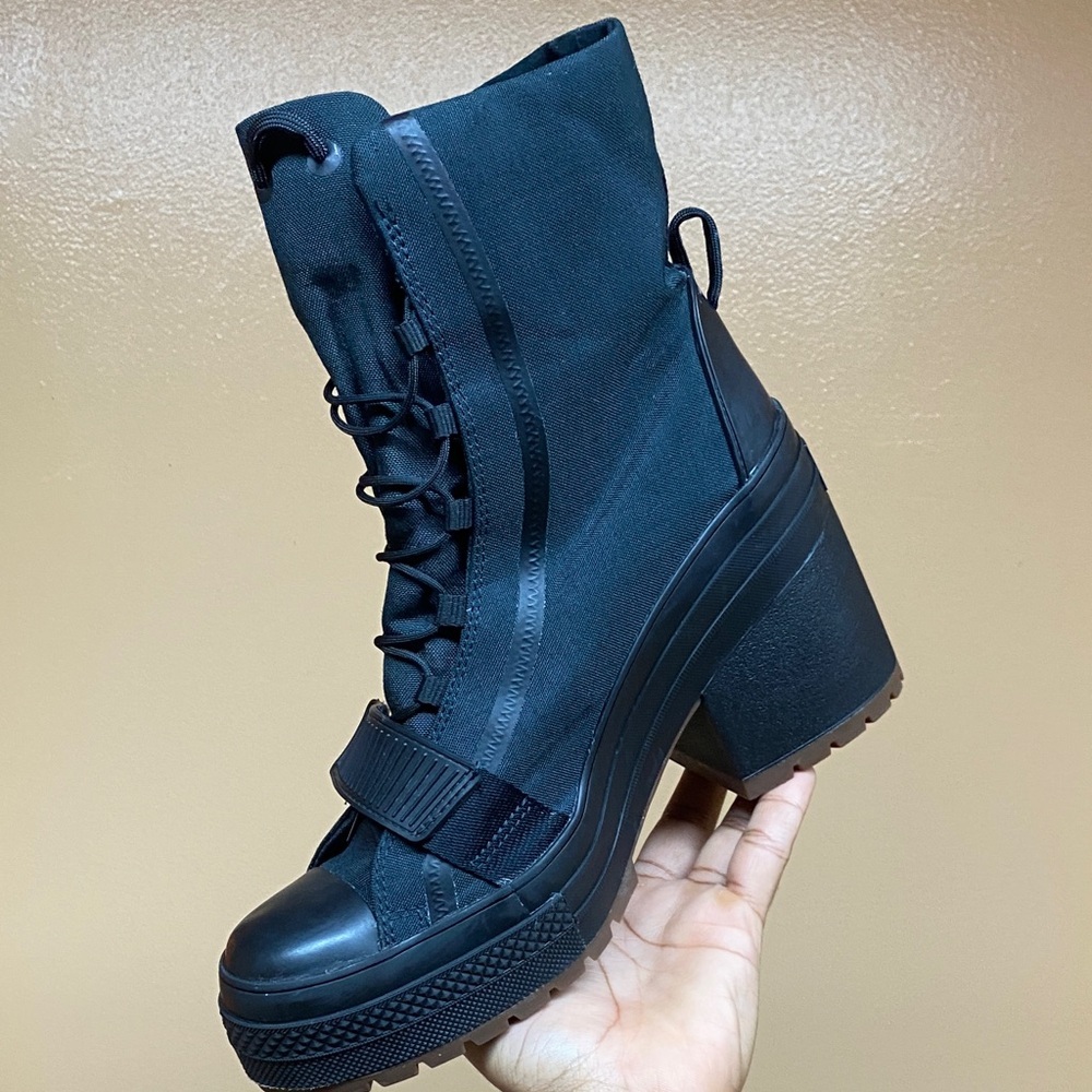 Converse Chuck Taylor GR82 Extra High Women’s Black Brown Platform Boots Size 10 - Picture 8 of 16